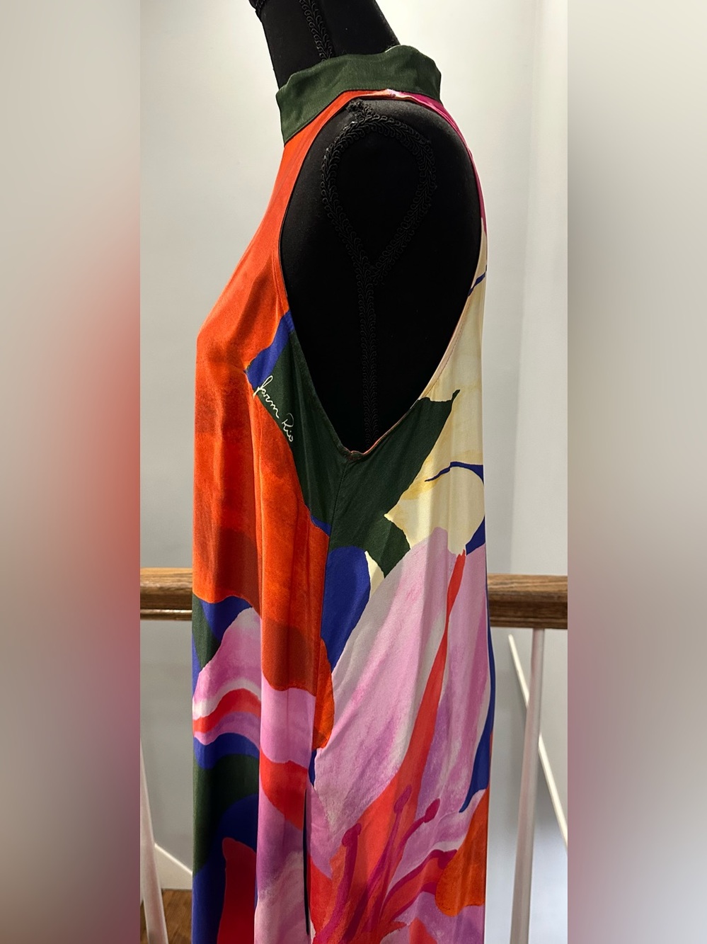 FARM Rio for Anthropologie - sleeveless maxi dress w/high neck; size M - Picture 7 of 13